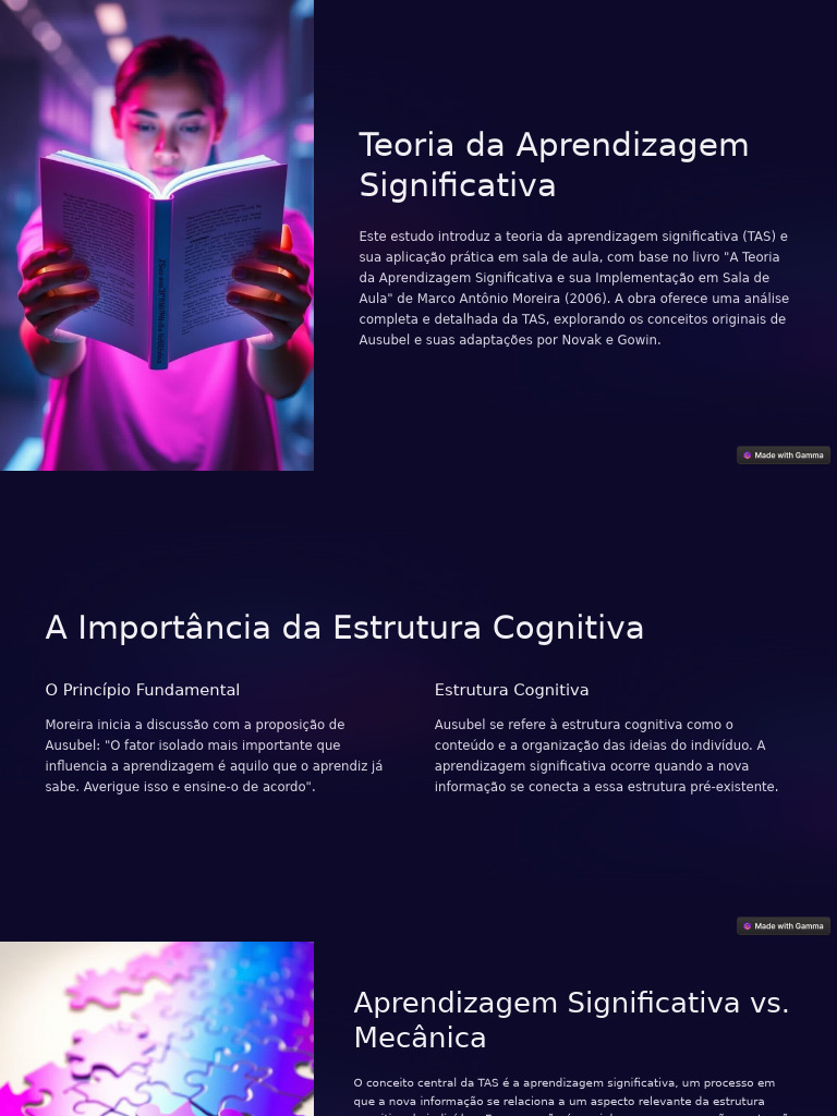 Teoria Da Aprendizagem Significativa | PDF | Aprendizado | Cognição