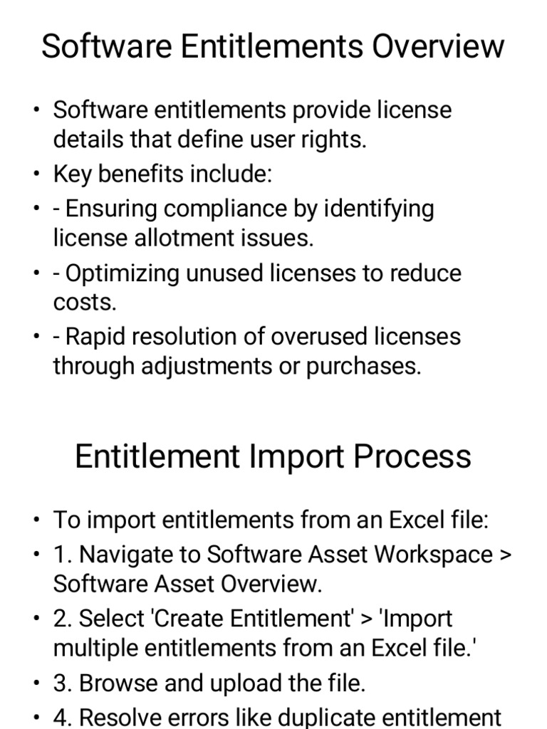 Understanding Software Entitlements in ServiceNow | PDF