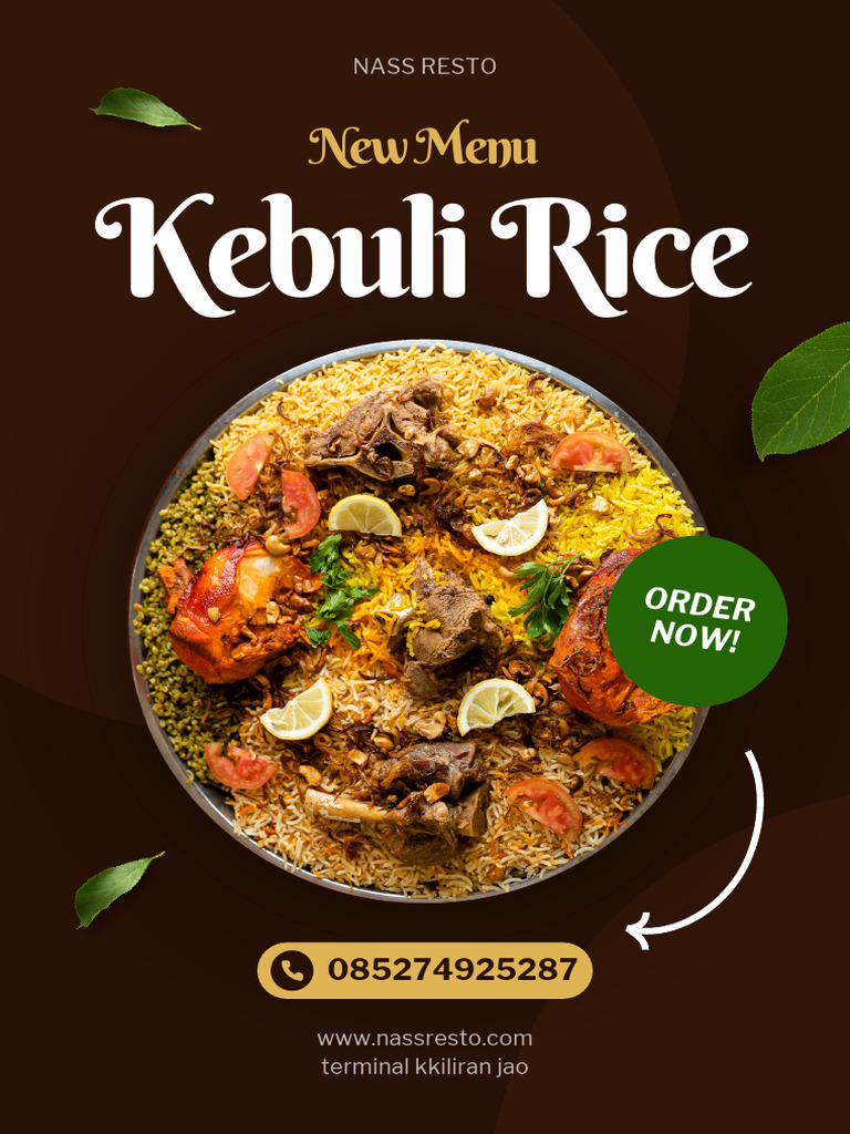 Dark Brown New Menu Kebuli Rice Poster A3 - 20250206 - 150820 - 0000 | PDF