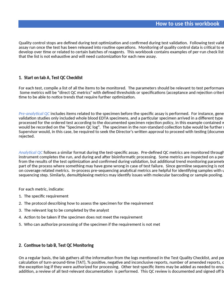 Supplementary Table 4 Quality Management Considerations | PDF ...
