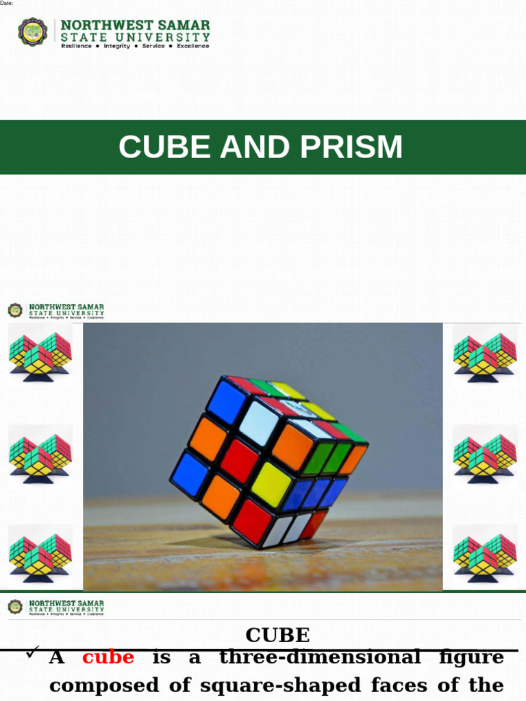 Cube and Prism Properties Explained | PDF | Area | Triangle