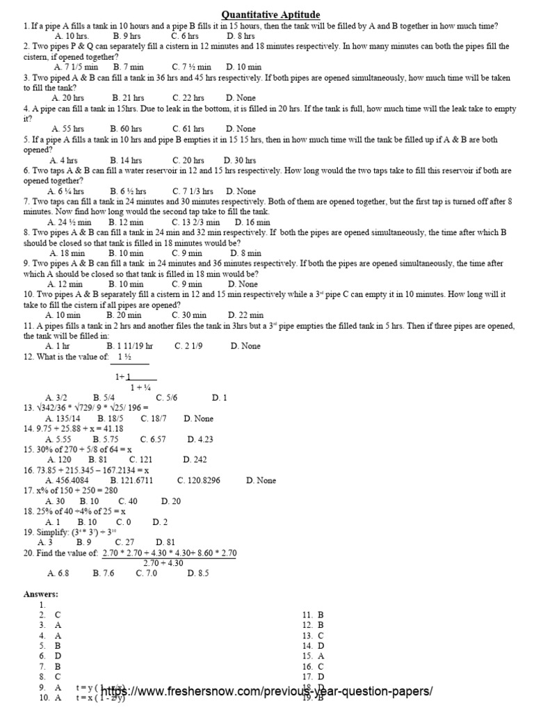 HPCL Aptitude Previous Papers | PDF | Hydraulic Engineering | Fresh Water