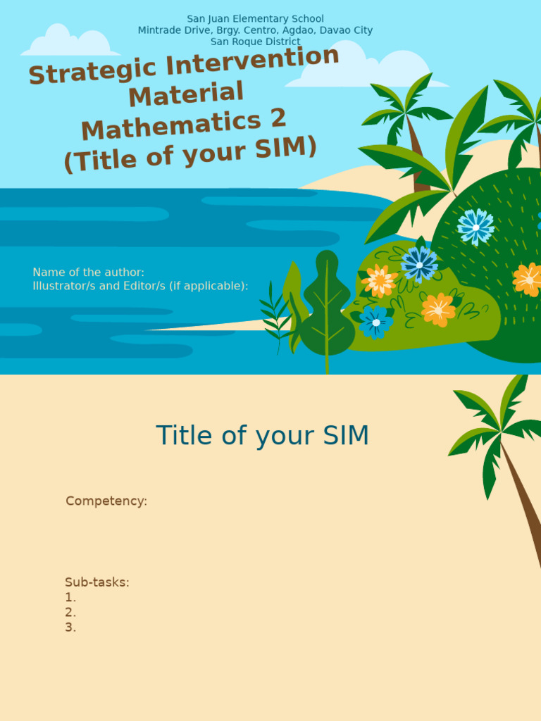 Sim Template Beach | PDF | Planets | Learning