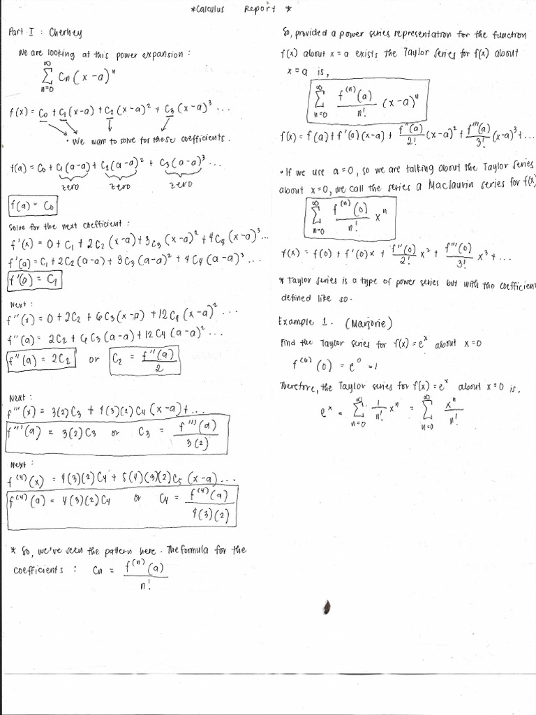 Calculus TaylorNotes | PDF