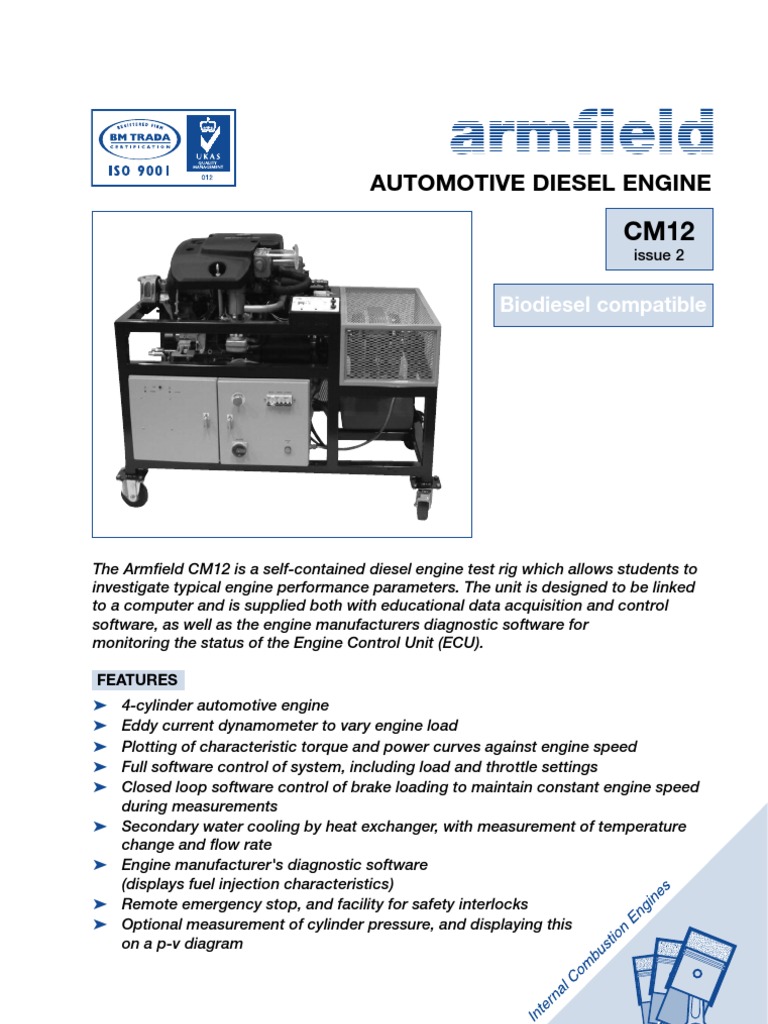 Armfield CM12 Diesel Engine Test Rig | PDF | Diesel Engine ...