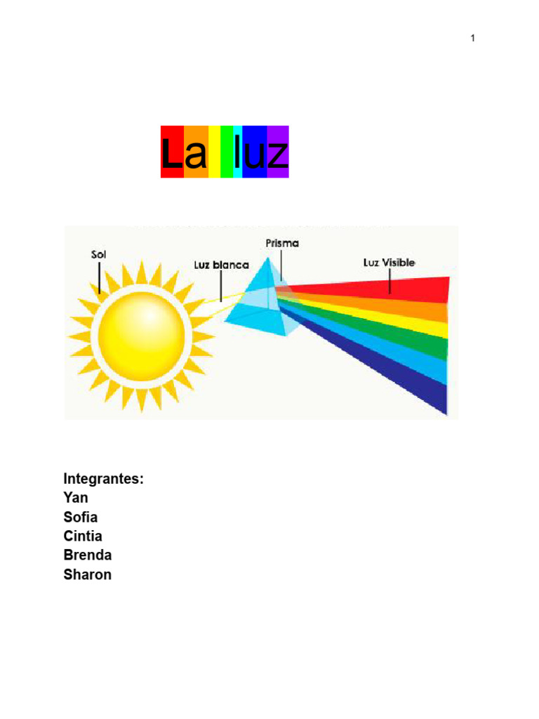 Descomposición de la Luz y Experimentos | PDF | Ligero | Color