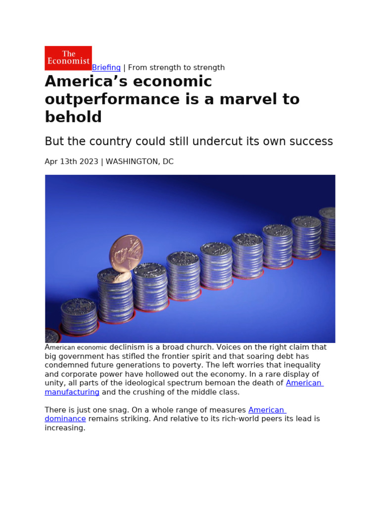 America's Economic Resilience Explained | PDF | Purchasing Power Parity ...