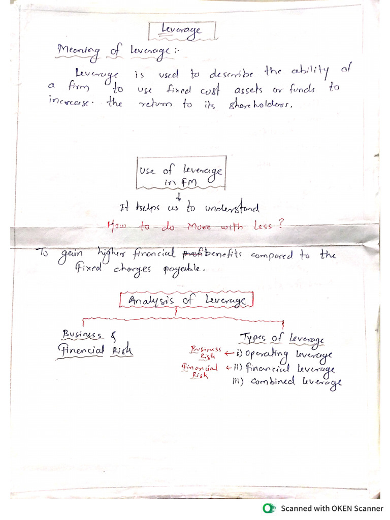 Leverage Notes | PDF