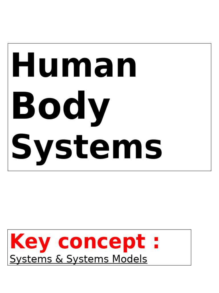 Understanding Human Body Systems | PDF