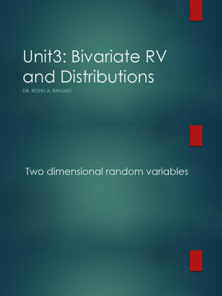 Bivariate Lecture PPT Conditional Independence ERP | PDF | Probability ...