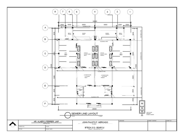 Sewer Line Layout Plan | PDF | Hydraulics | Plumbing