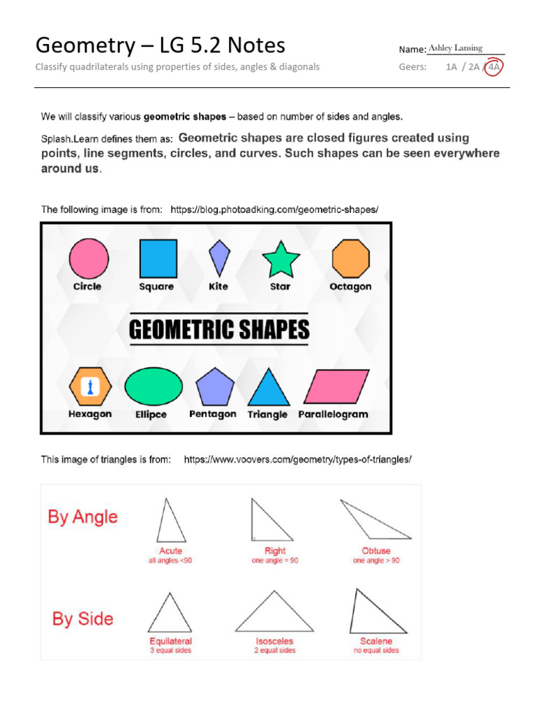 G+LG+5.2+Notes+%26+HW+-+Classify+quadrilaterals+using+their+properties ...