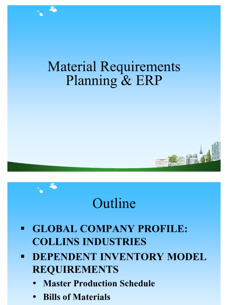 Material Requirements Planning & ERP PPT at BEC DOMS | PDF | Enterprise