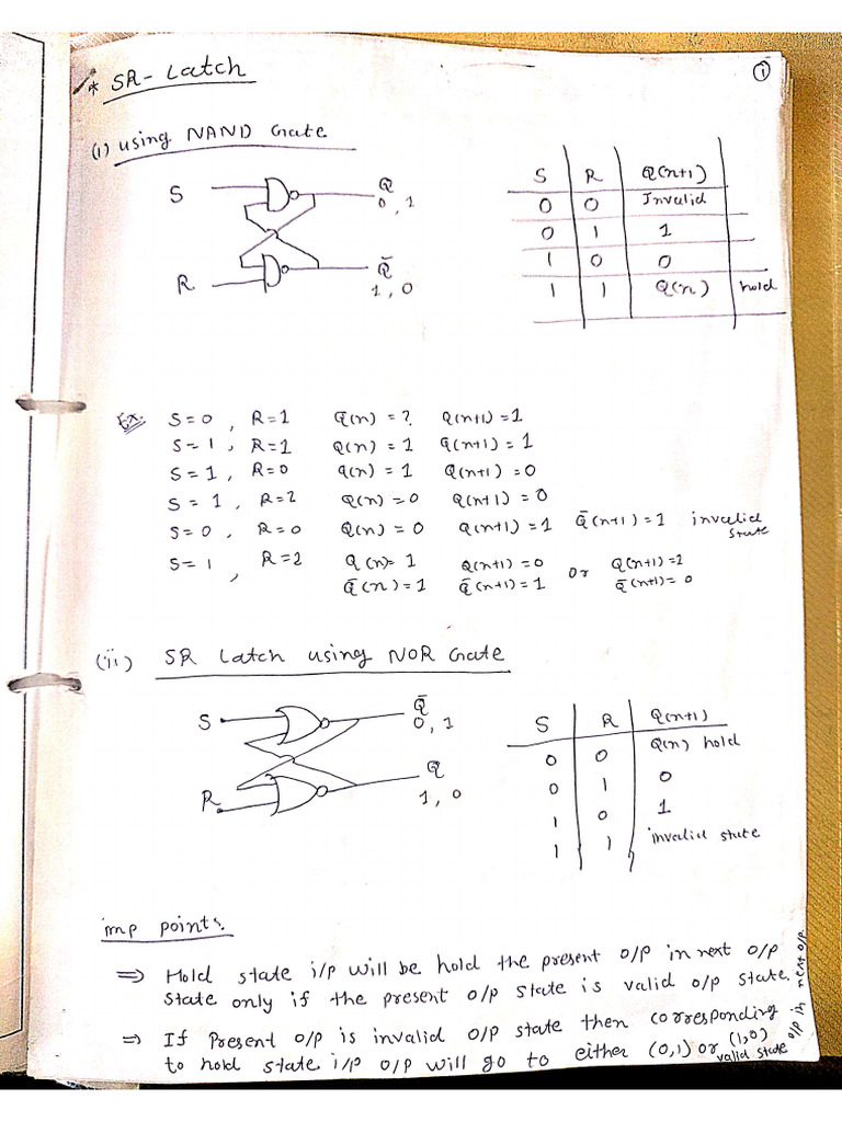 Sequential Circuit Notes | PDF