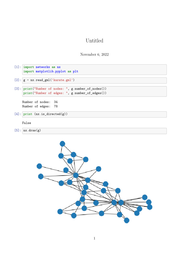Degree Distribution in NetworkX Graph | PDF