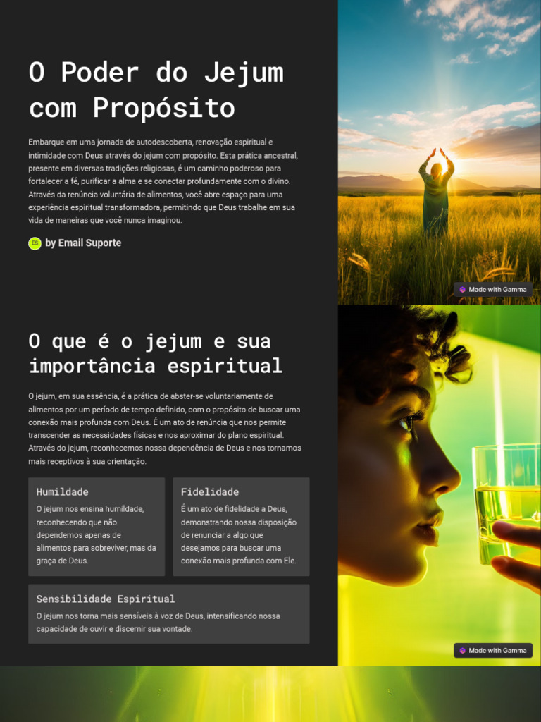 Jejum com Propósito: Conexão Espiritual | PDF | Jejum | Deus
