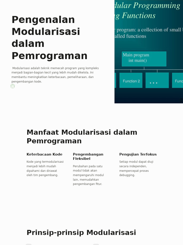 Pengenalan-Modularisasi-dalam-Pemrograman - PPTX (Autosaved) | PDF