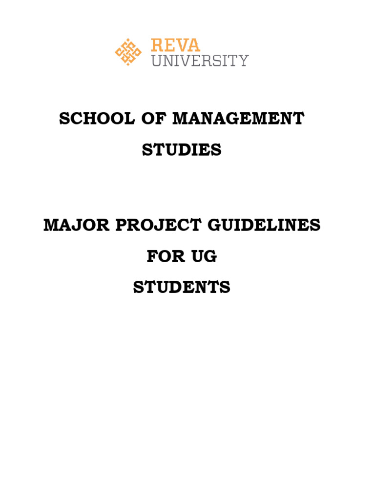 Major Project Guidelines for UG Students | PDF | Thesis | Statistics