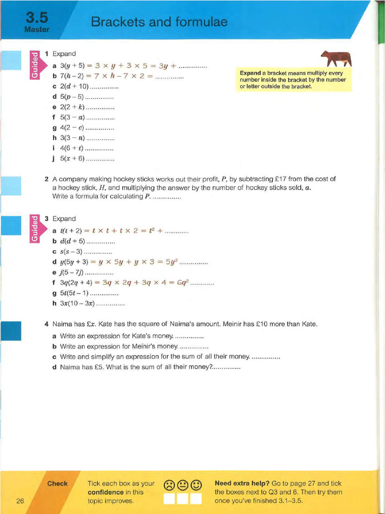 3.5 Brackets and Formulae | PDF