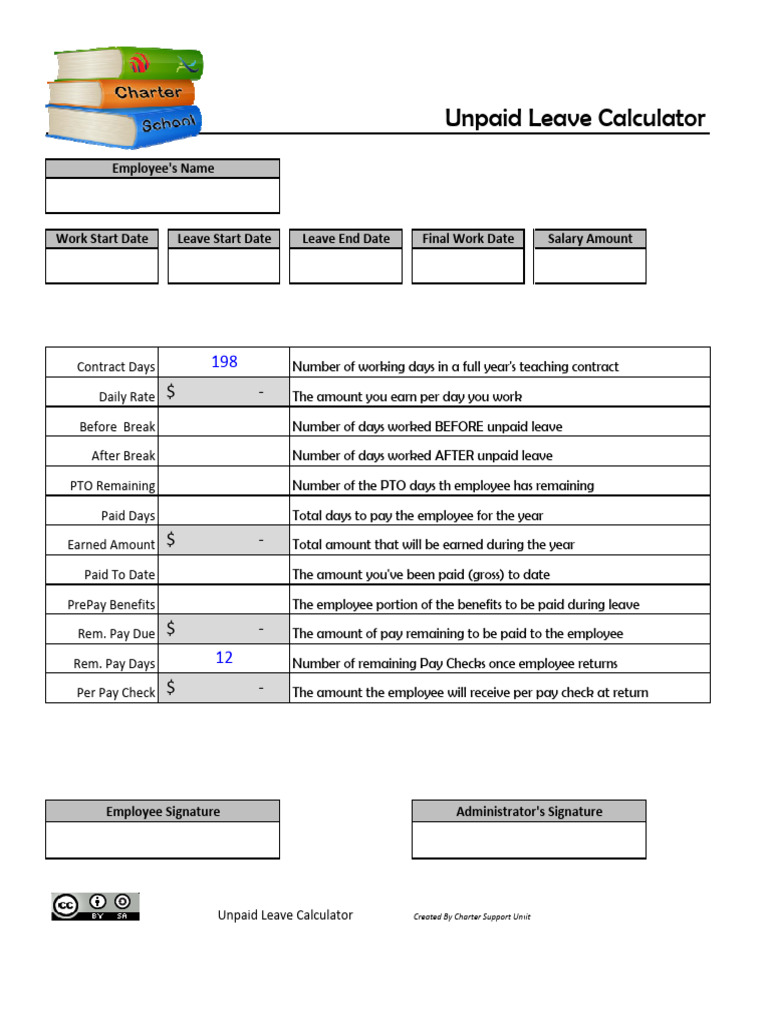 Unpaid Leave Salary Calculation Tool | PDF