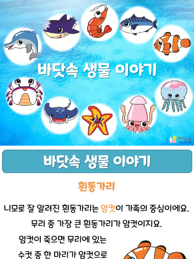 찬진교육 바닷속 생물 이야기 | PDF