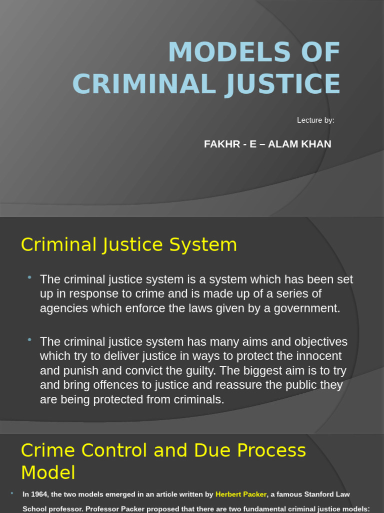 Packer's Crime Control vs. Due Process Models | PDF | Rehabilitation ...