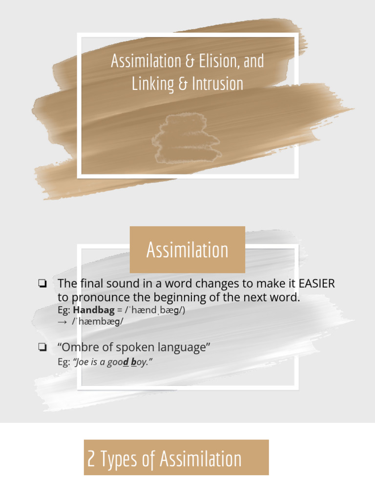 Assimilation, Elision, Linking, Intrusion | PDF | Consonant | Stress ...
