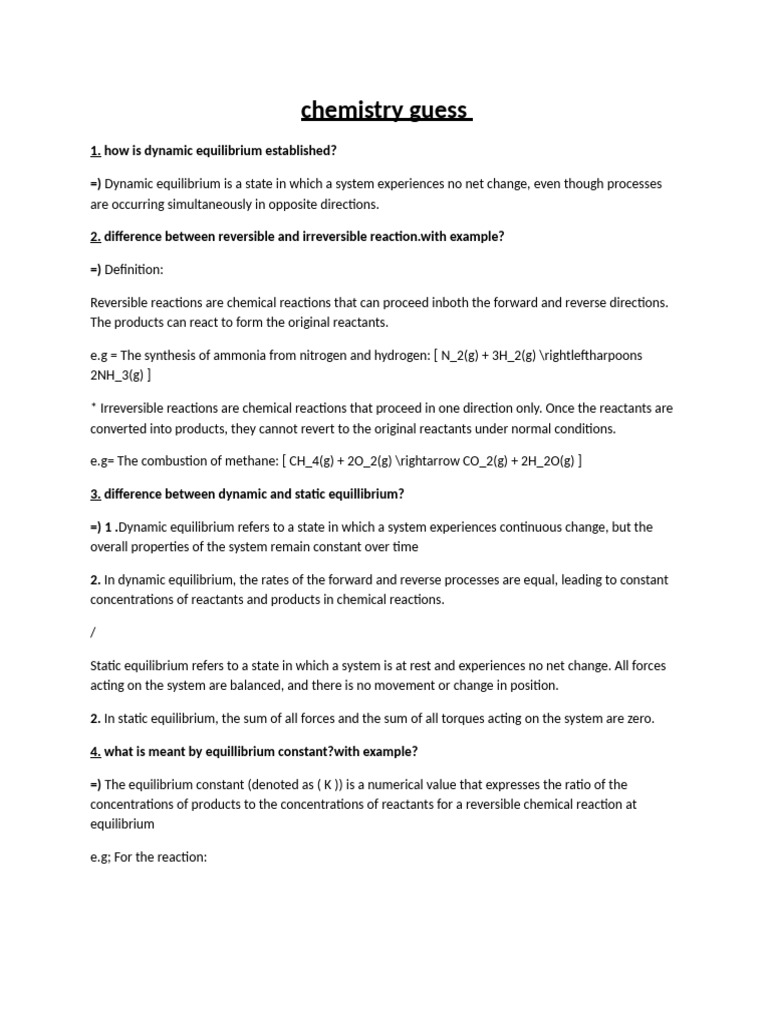 Chemistry guess 1 | PDF | Acid | Salt (Chemistry)