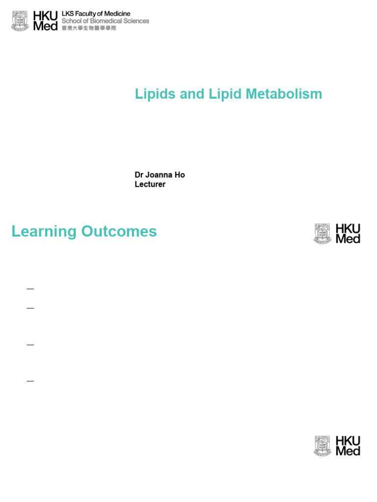 IAS14 Lipids and Lipid Metabolism | PDF | Lipid | Fatty Acid