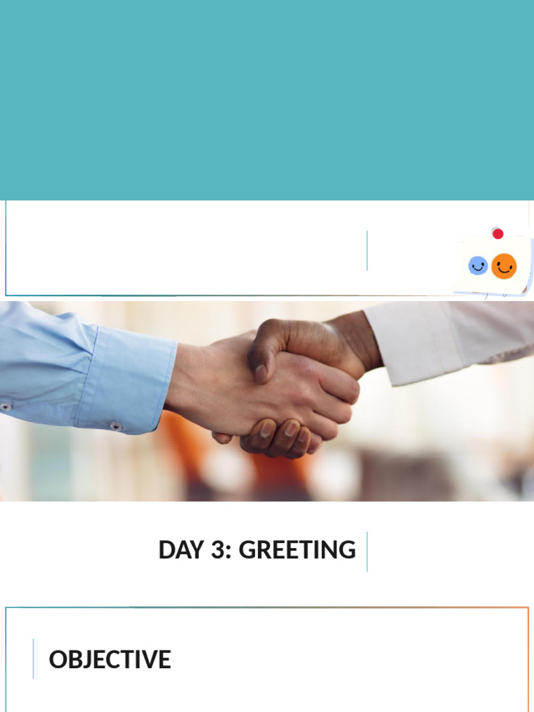 Basic - Day 3 - Greeting | PDF