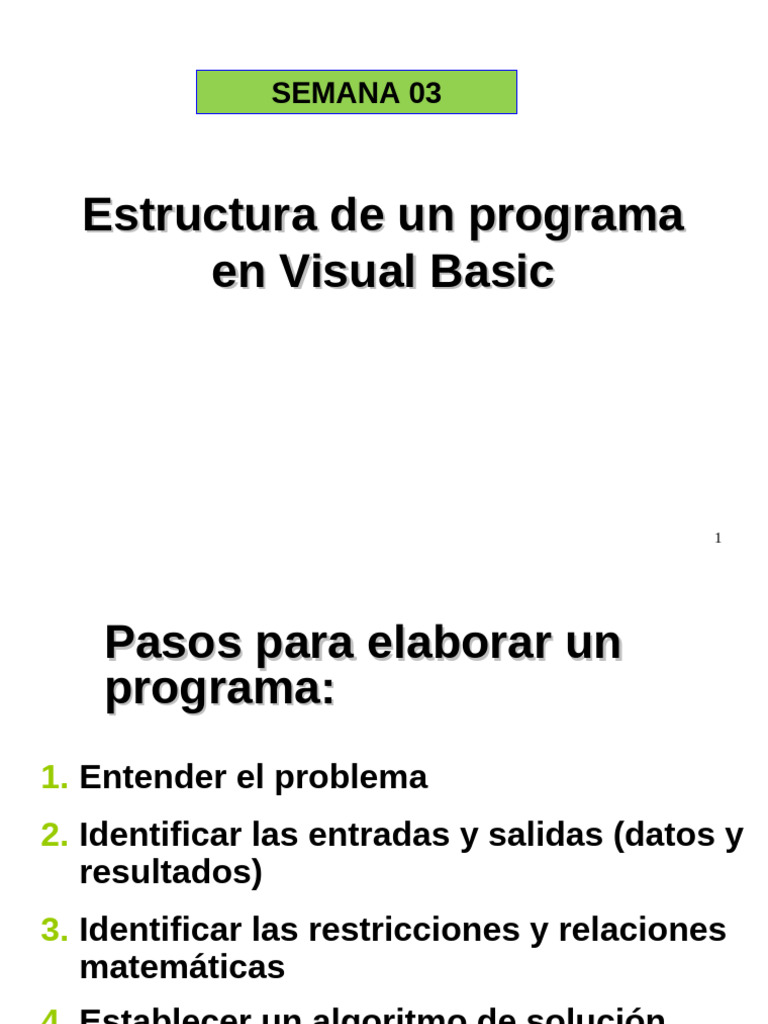 3ra Estructura de Un Progra 2017b | PDF | Variable (informática ...