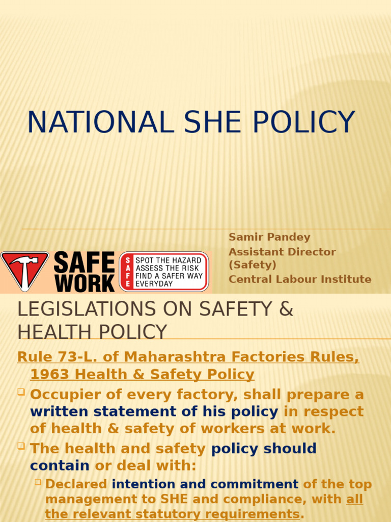National Safety, Health, and Environment Policy | PDF | Occupational ...