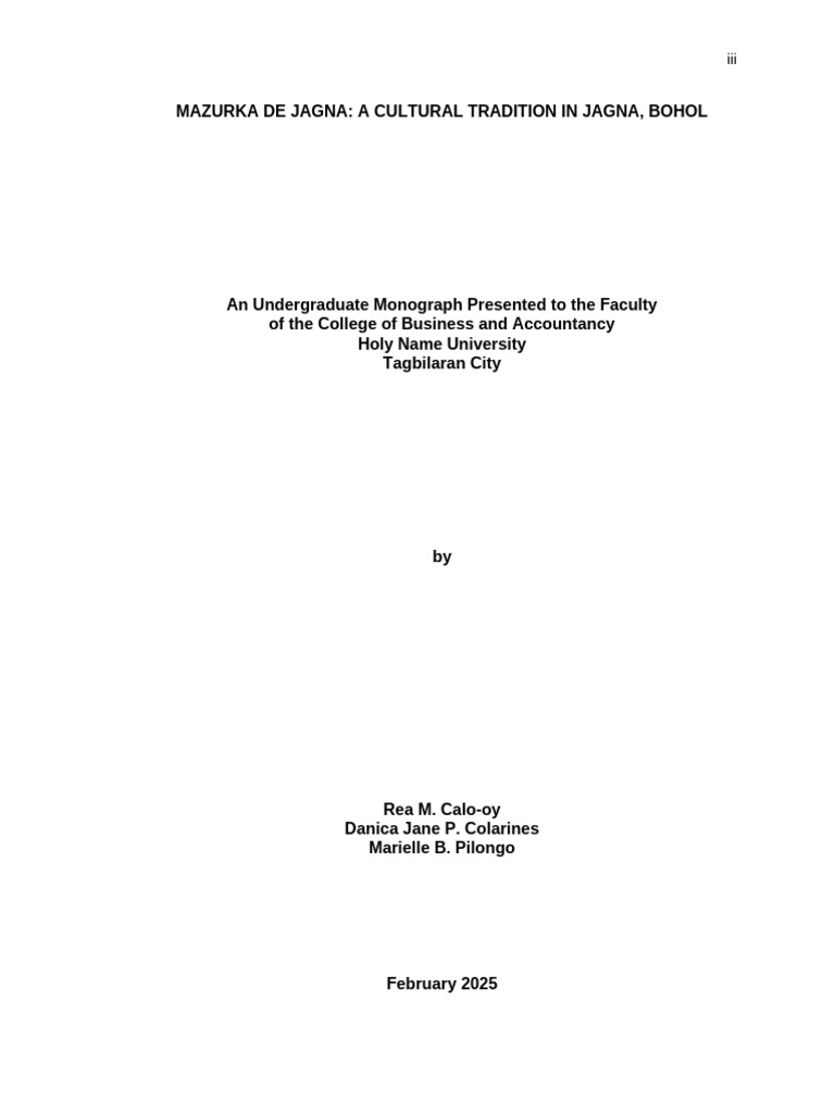 Mazurka de Jagna: Cultural Heritage in Bohol | PDF