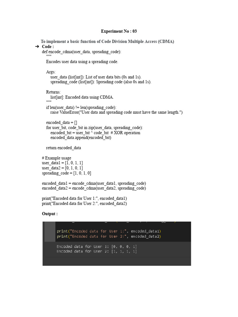 CDMA Basics and Comparison with TDMA/FDMA | PDF | Channel Access Method ...