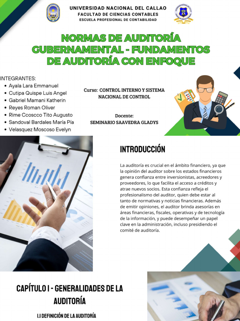 Grupo 5 - Normas de Auditoria Gubernamental - Fundamentos de Auditoria ...