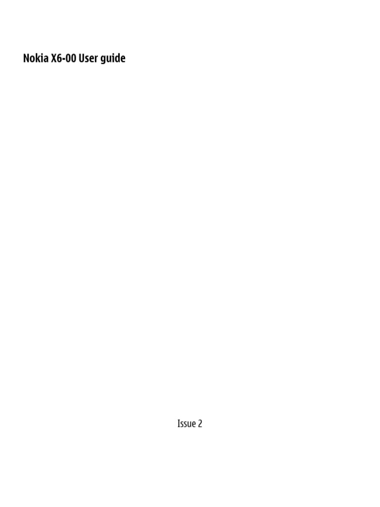 Nokia X6-00 User Manual | PDF | Computer Network | Smartphone
