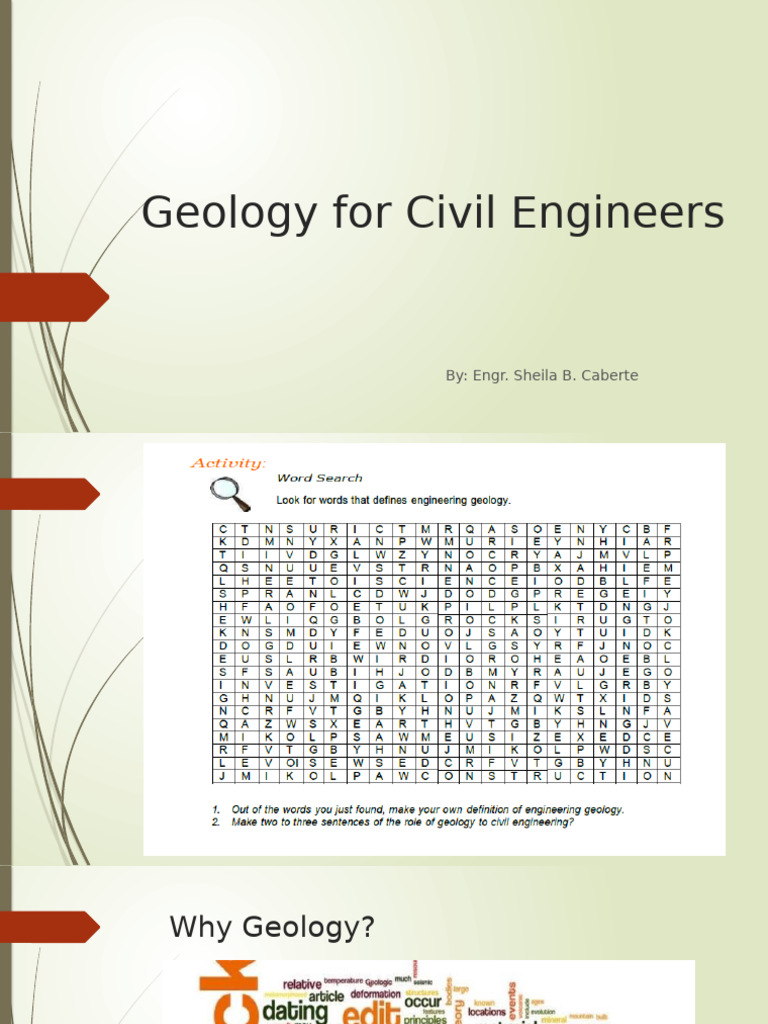 Importance of Geology in Civil Engineering | PDF | Geology | Engineering