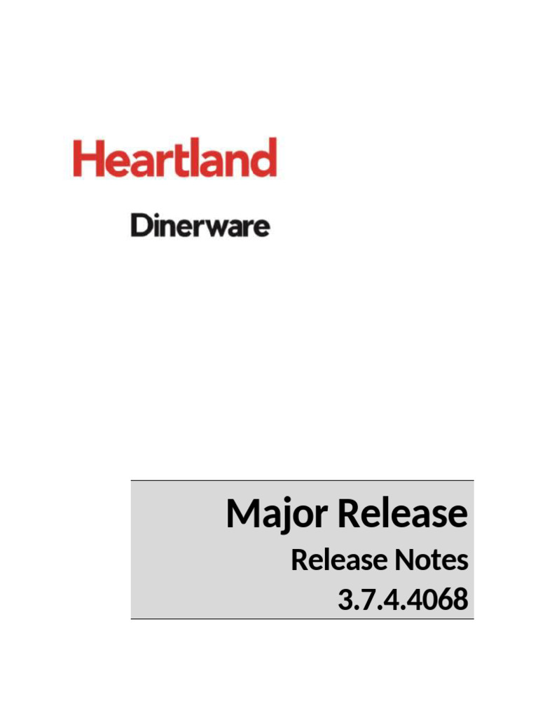 3 - 7 - 4 - 4068 Major Release Notes | PDF | Windows Xp | Point Of Sale