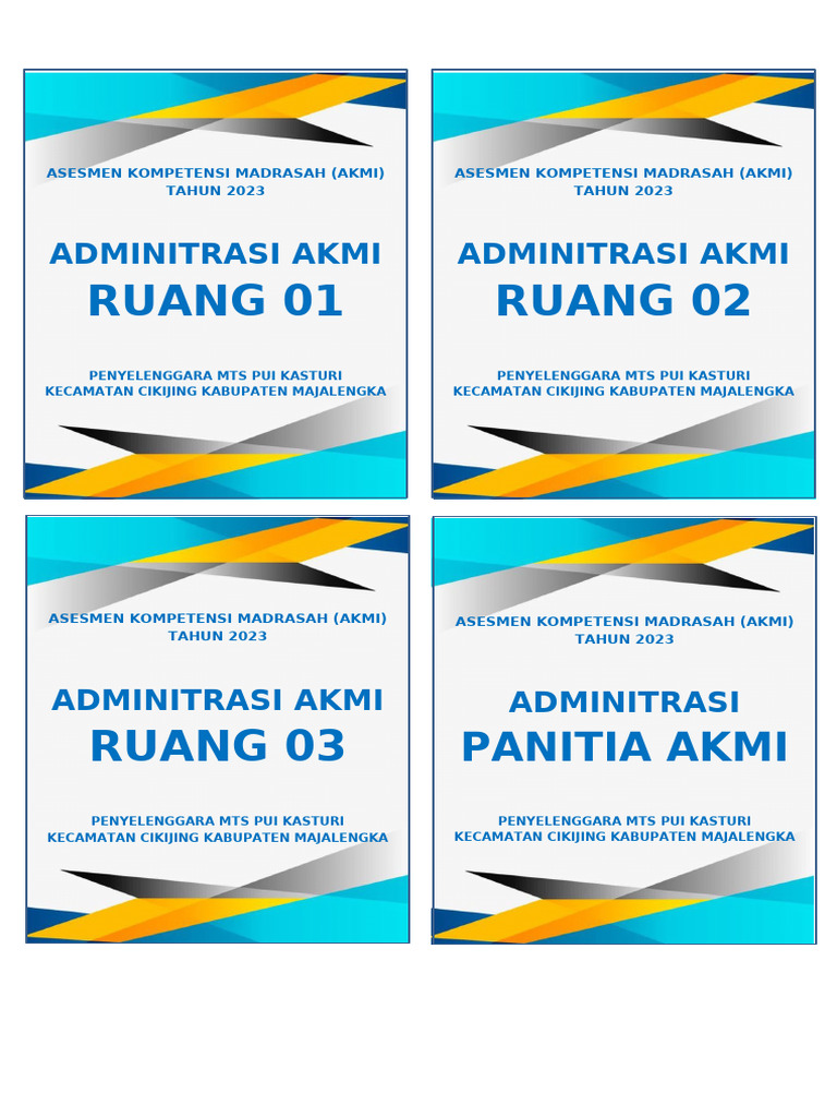 Administrasi AKMI 2023 MTS PUI Kasturi | PDF