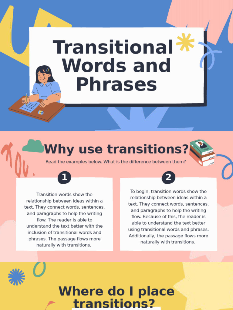 Using Transitional Words Effectively | PDF