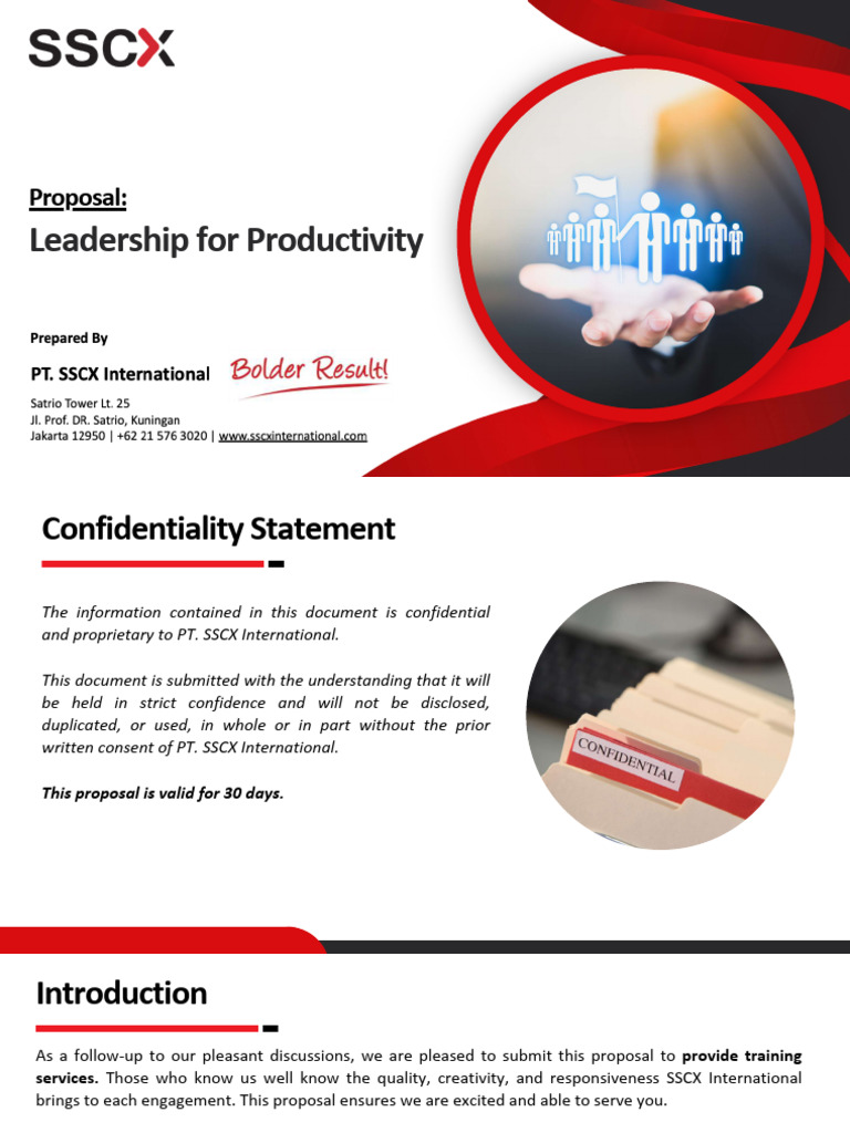 (SSCX) IHT Leadership For Productivity | PDF | Leadership | Business