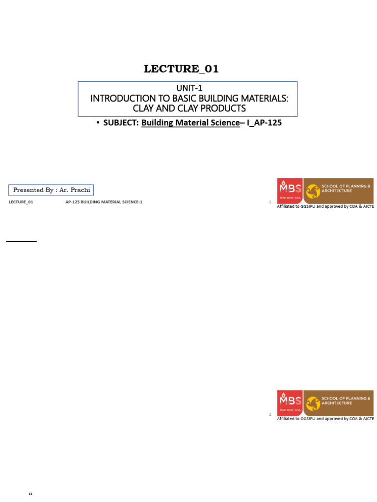 Introduction to Clay Building Materials | PDF | Building Materials | Brick