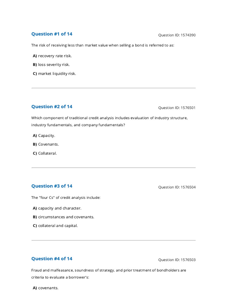 Reading 62 Credit Risk | PDF | Bonds (Finance) | Yield (Finance)