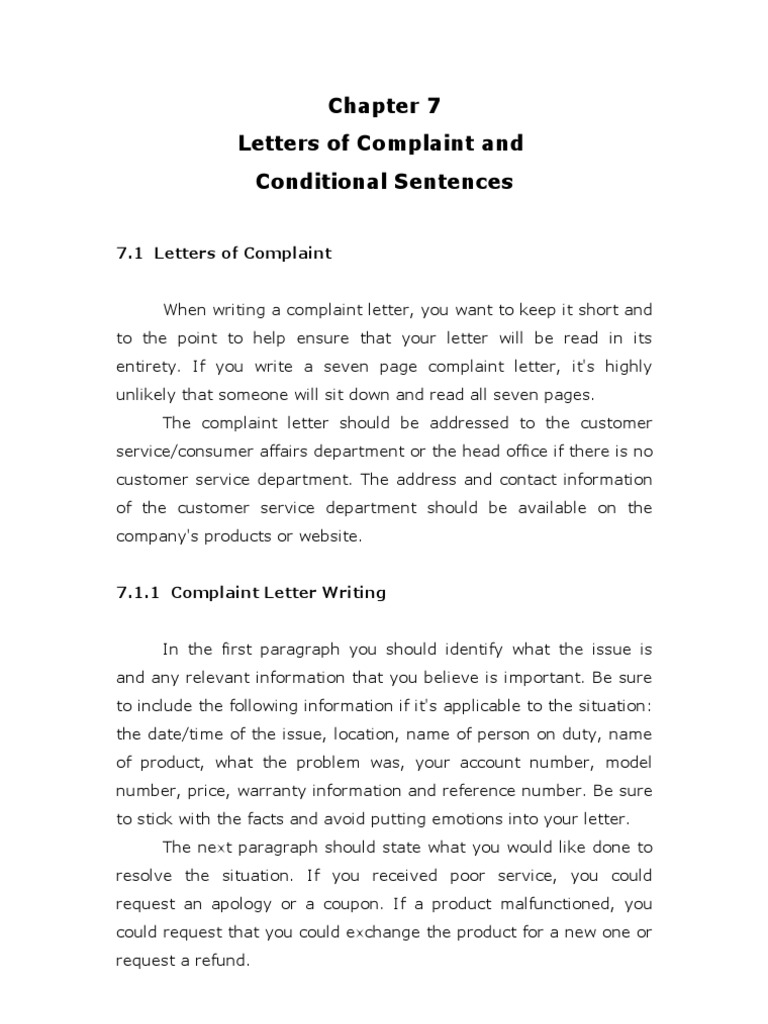 Complaint Letter Verb Sentence (Linguistics) Free 30day Trial