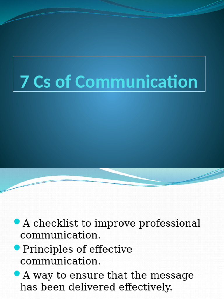 Mastering the 7 Cs of Communication | PDF