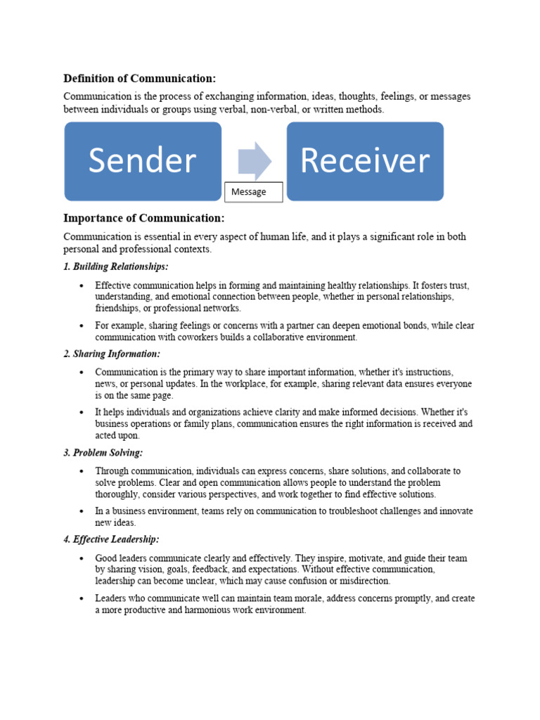 Communication Skills Notes | PDF | Communication | Nonverbal Communication