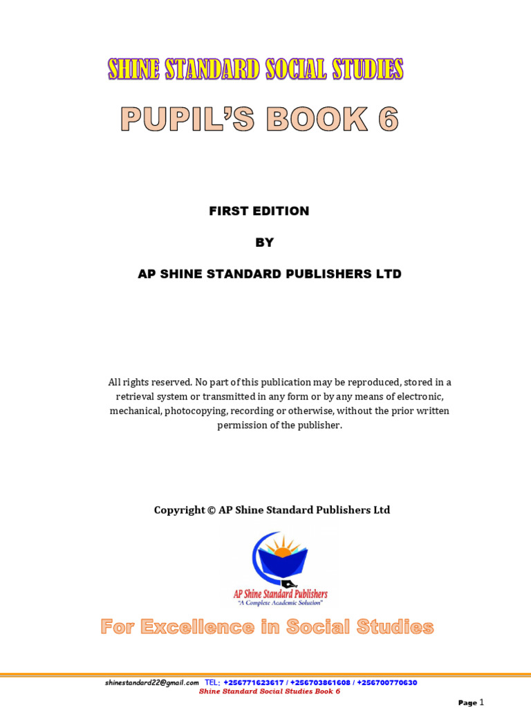 Shine Standard Social Studies Book 6 | PDF | Equator | Latitude