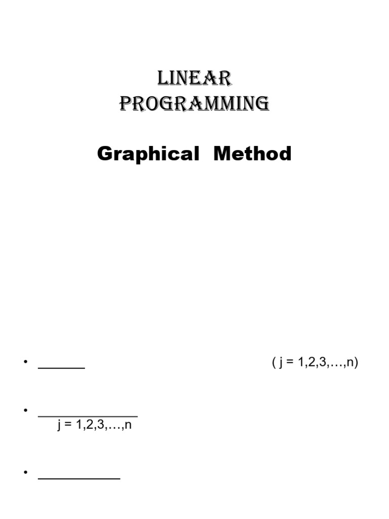Linear Programming Graphical Method | PDF | Mathematical Optimization ...