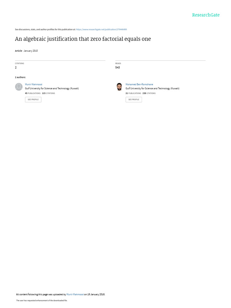 Zerofactorial MunirMahmood MathScientist | PDF | Mathematical Analysis ...