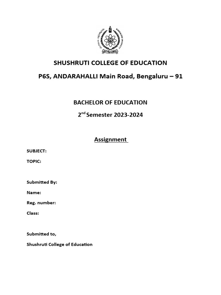 B.Ed 2nd Sem Assignment 2023-24 | PDF
